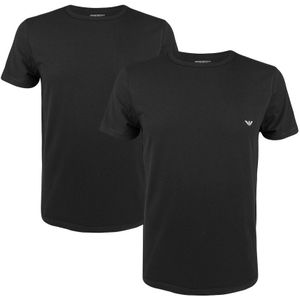 2-pack O-hals shirts stretch zwart