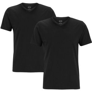 american 2-pack V-hals shirts zwart