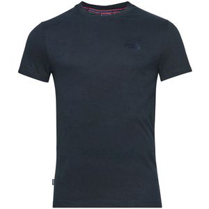 O-hals shirt vintage logo embleem blauw IV