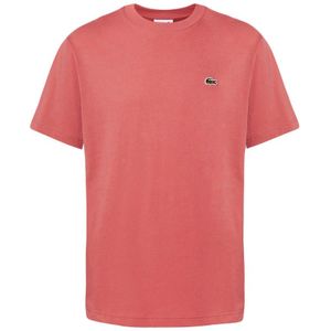 O-hals shirt crocodile logo roze