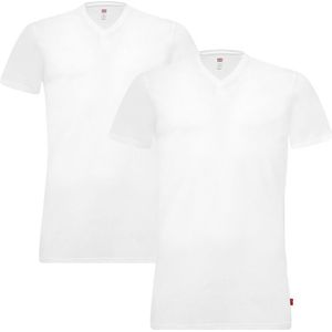 2-pack V-hals shirts wit