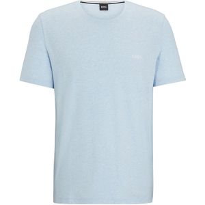 BOSS O-hals shirt small boss logo blauw