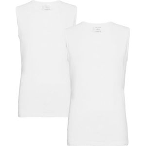 2-pack O-hals tanktops wit