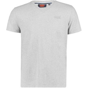 V-hals shirt vintage embleem logo grijs II