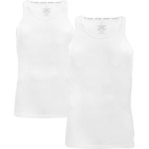 2-pack O-hals stretch tanktops basic wit