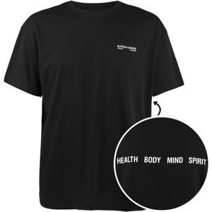 O-hals shirt training small logo zwart