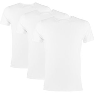 cotton 3-pack O-hals shirts basic wit