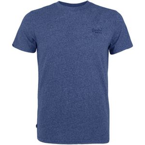 O-hals shirt vintage logo embleem blauw VIII