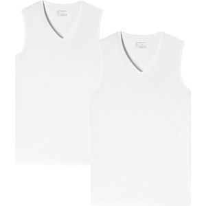 2-pack 95/5 V-hals tanktops wit