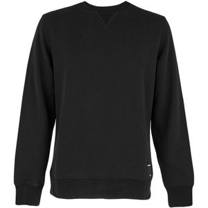 O-hals sweater crew centre zwart