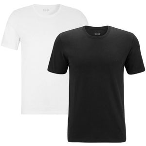 BOSS 2-pack O-hals shirts plus size comfort zwart & wit
