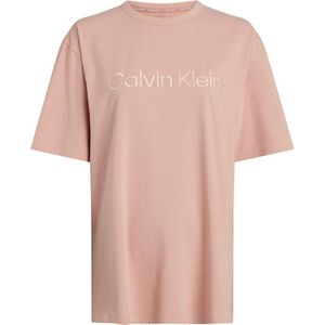 O-hals shirt big logo roze