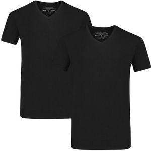 circular made 2-pack V-hals shirts vance zwart