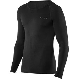 technisch warm tight O-hals longsleeve shirt zwart