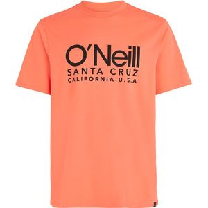 O-hals shirt cali original logo coral roze