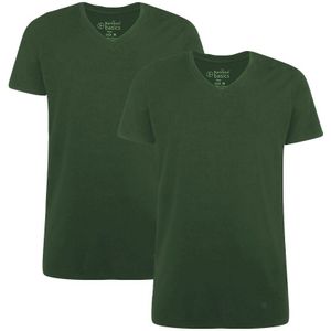 2-pack V-hals shirt velo groen