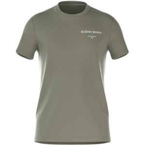 O-hals shirt essential logo groen