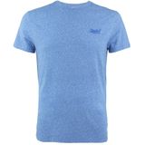 O-hals shirt vintage logo embleem blauw II