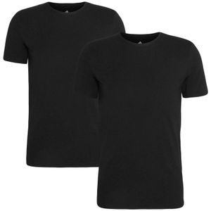 2-pack O-hals shirts active flex zwart
