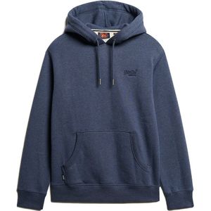 O-hals hoodie essential blauw