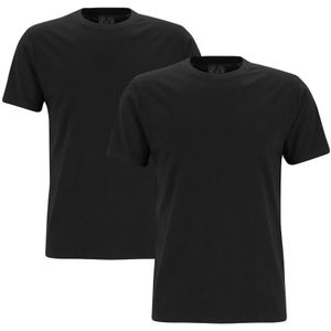 american 2-pack O-hals shirts zwart