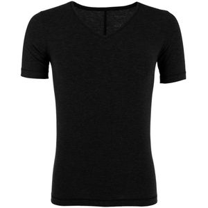 personal fit V-hals shirt zwart