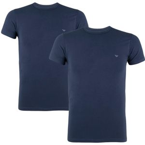 2-pack O-hals shirts small GA logo blauw