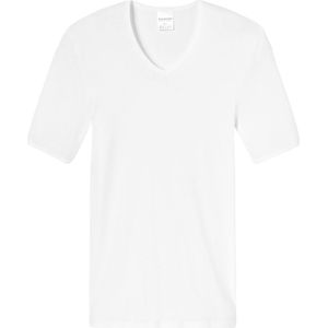 feinripp V-hals shirt wit
