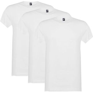3-pack O-hals shirts derby wit