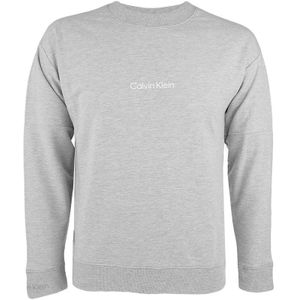 O-hals sweater logo grijs