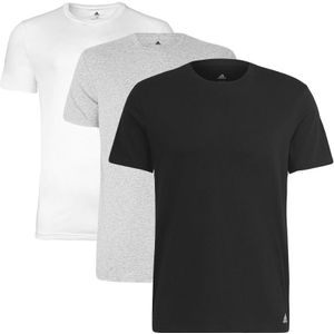 3-pack O-hals shirts active core zwart, grijs & wit