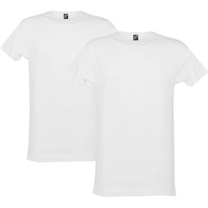 2-pack O-hals shirts derby wit