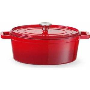 Hendi Braadpan ovaal 4,4 liter rood