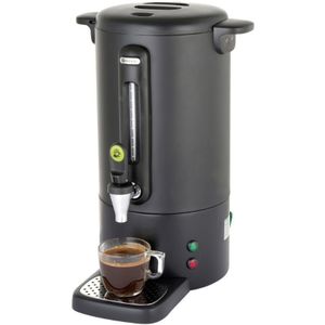 Hendi Elektrische Percolator - 7 Liter - Mat Zwart - Enkelwandige Koffiemachine Horeca