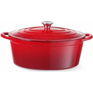 Hendi Braadpan ovaal 6,88 liter rood