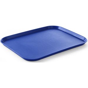 Hendi Dienblad Rechthoek Blauw - Kunststof Fastfood Dienblad Horeca - 350x450x(H)20mm