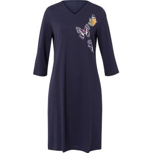 Dames Nachthemd in marine + lavendel