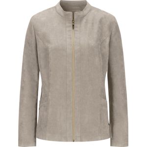 Blazer - Steen - 100% Polyester - Lange Mouwen - Ritssluiting