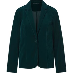 Dames Fluwelen blazer in petrol