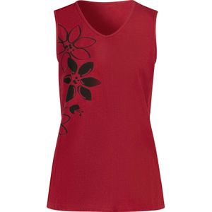 Dames shirttop in rood geprint
