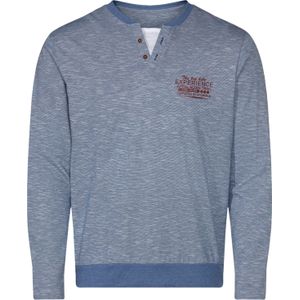 Heren Shirt met lange mouwen in jeansblauw gemêleerd