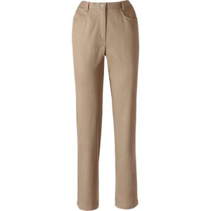 Jeans - Camel - Katoen - Opgestikte Zakken - Comfortabele Taillehoogte