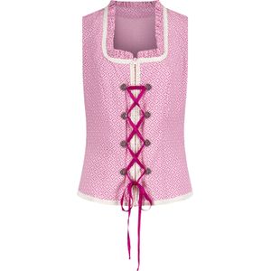 Dames Folkloreblouse in roze-magenta bedrukt