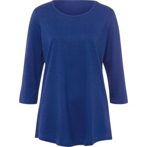 Longshirt - Royalblauw - 100% Katoen - Ronde Hals - 3/4-Mouwen