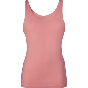 Dames Mouwloze top in flamingo + aquamarijn + wit