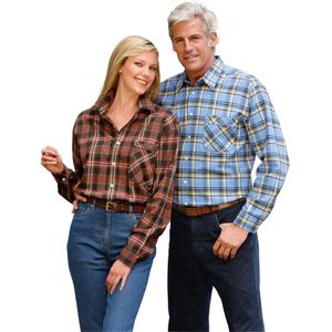 Overhemd - Ruitdessin - Flanel - Lange Mouwen - Kentkraag