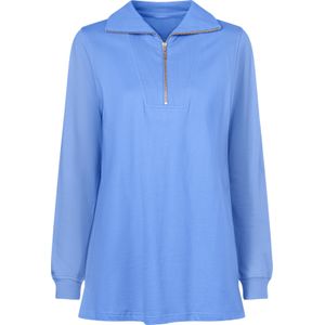 Dames Lang sweatshirt in hemelsblauw
