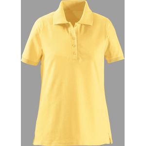 Dames Poloshirt in maïsgeel