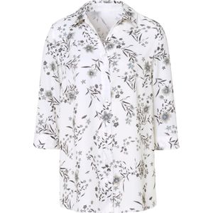 Alalalalalong - Lange Blouse - Bloemdessin - Licht Uitlopend - 3/4-Mouwen