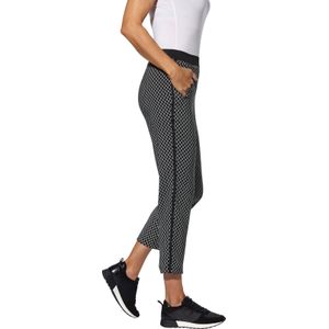 Chino - Zwart/Wit Gedessineerd - 85% Polyester - Elastische Band